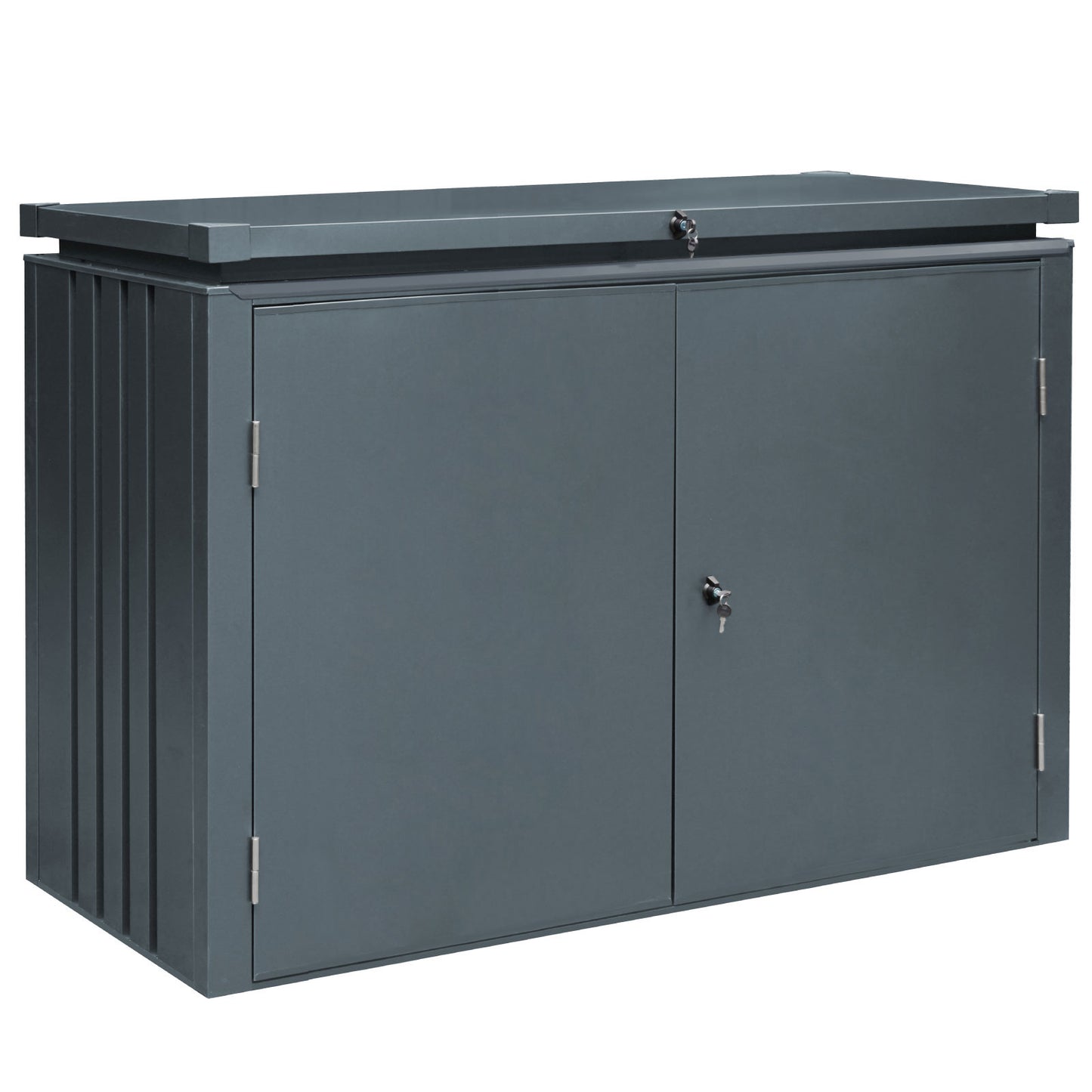 Pool-Technikbox – Grau | 200 × 84 × 127 cm