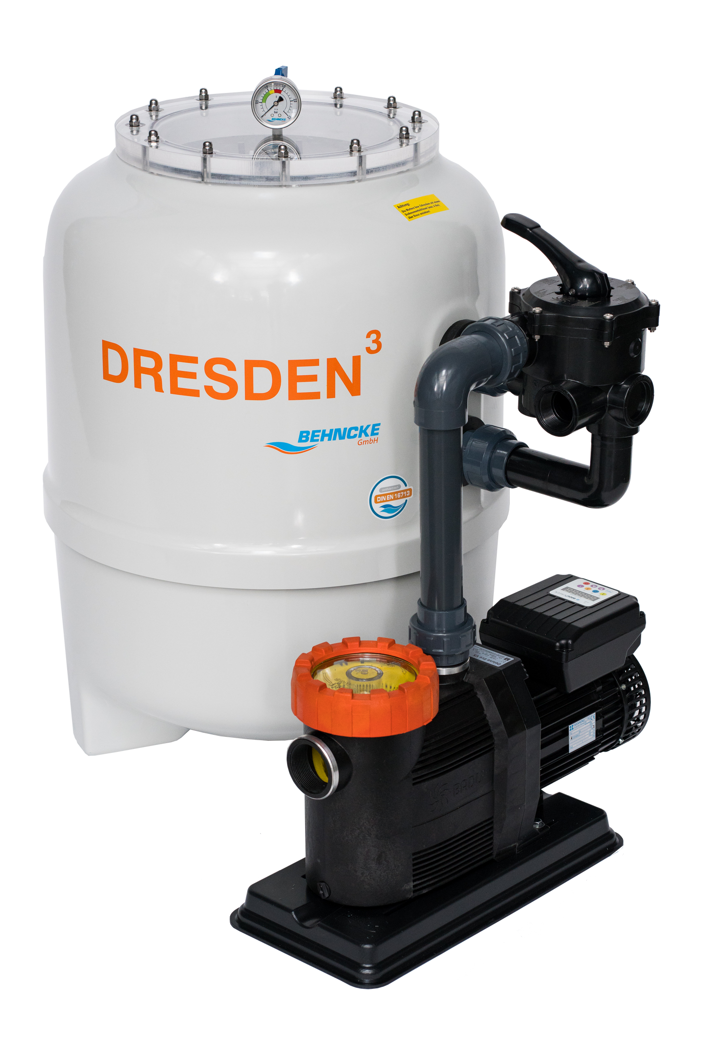 DRESDEN³ Filteranlage mit Pumpe und 6-Wege-Ventil
