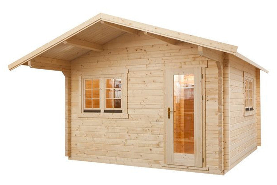 HOT HOUSE Gartensauna / Maße: (B x T x H) 387 x 387 x 282 cm