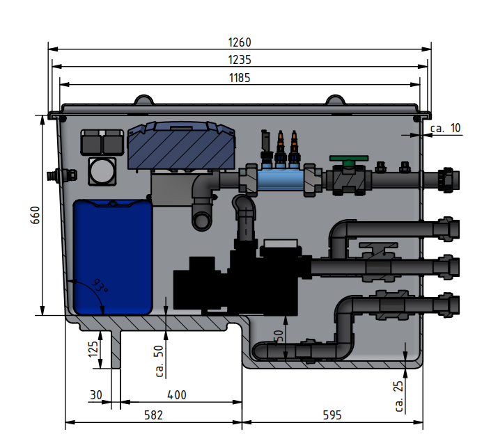 Pool Technikbox / bis 30m³